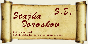 Stajka Doroškov vizit kartica